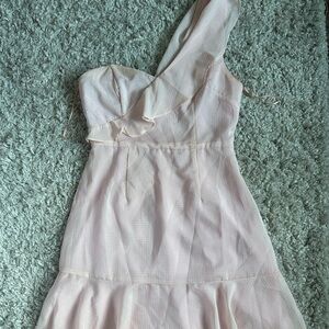 Boutique One-Shoulder Pink Dress